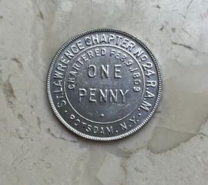 Potsdam New York NY St Lawrence No 24 Mason Mason Penny Medaille - #5 - Bild 1 von 2
