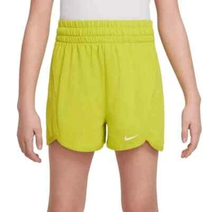 Nike Dri Fit Youth Girls Green Training Shorts High Rise DX4965-308 Size S NWT - Picture 1 of 8