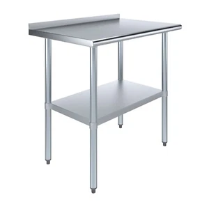 24 in. x 36 in. Stainless Steel Work Table with 1.5 in. Backsplash - Picture 1 of 11