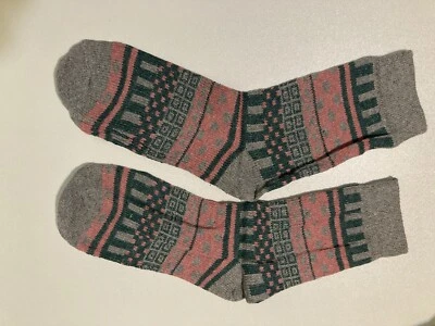 1 Pair Women Thermal Lambs Wool Blend Crew Boot Winter Warm Socks Multicolor - Image 1 of 3