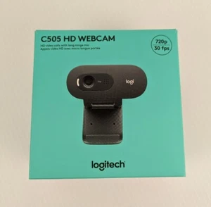 Logitech C505 Webcam 720p HD Webcam with Long-Range Mic Black 960-001363 - Picture 1 of 11