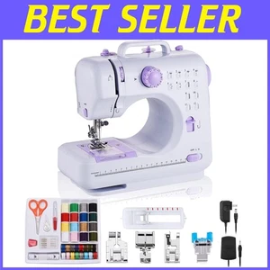 Portable Mini Electric Sewing Machine for Beginners with 12 Built-In Stitches - Picture 1 of 9