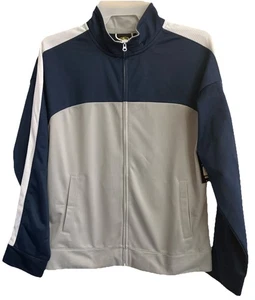 Athletic Works Boy's Track Jacket Grey Blue XL Polyester New 5K78 - Picture 1 of 9