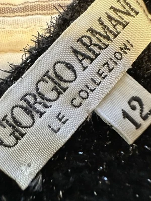 VTG Giorgio Armani le Collezioni Black Stretchy Sparkly Women’s Size 12 Tank. - Image 1 of 4