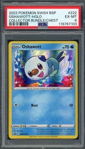 PSA 6 Oshawott (Holo Bleed) Collector Promo #SWSH222 Pokemon Karte B18 - Bild 1 von 4