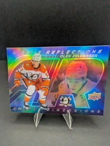 2024-25 UD Extended Rookie Reflections #RR-25 Owen Zellweger - Anaheim Ducks. - Picture 1 of 2