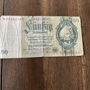 1933 Germany 50 Reichs Mark - circulated note - Picture 1 of 2