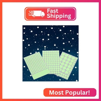 Pegatinas de pared Aooyaoo estrellas brillantes en la oscuridad, estrellas brillantes 3D para techo y con Foto 1 de 2