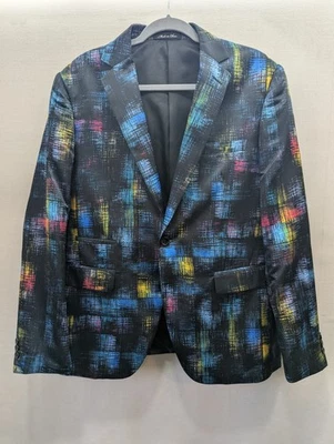 Blazer Abrigo Deportivo Inserch Para Hombre XL Estampado Brillante Multicolor Calce Ajustado  Foto 1 de 4