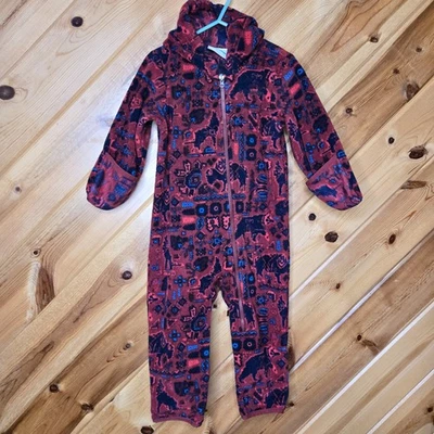 Columbia Niños 18-24 Meses Azteca Bunting Polar Una Pieza Traje Con Capucha Rojo Foto 1 de 4