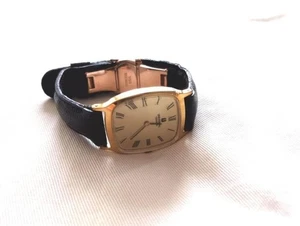 UNIVERSAL GENEVE Vintage Manual Wind Watch Black Gold 25mm Swiss Used Working - Picture 1 of 24