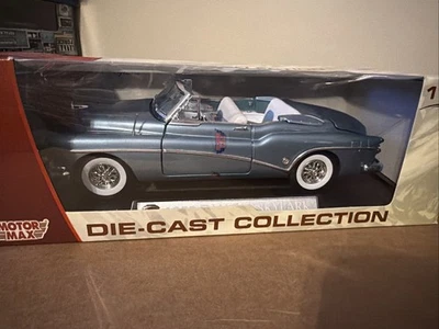 1/18  1953 BUICK  SKYLARK CONVERTIBLE ,  L. METALLIC BLUE BY  MOTOR WORKS #73129 - Image 1 of 4