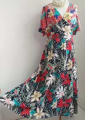 COAST Dress Fit & Flare Tea Dress Floral Empire Waist Occasion Midi Size UK 14 - Image 1 of 4