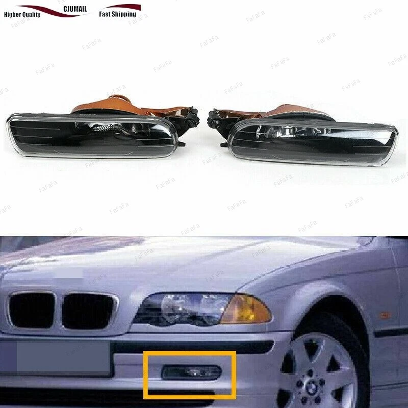 Par de faros antiniebla delanteros sin bombillas aptos para BMW E46 323i 1999 2000 2001 Foto 1 de 4