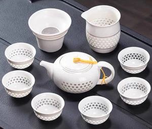 Juego de té de porcelana China diseño celular tetera de cerámica tazas a juego jarra - Imagen 1 de 1