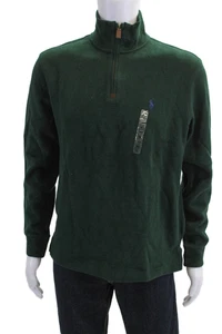 Polo Ralph Lauren Mens Cotton Half Zip Long Sleeve Pullover Green Size M - Picture 1 of 6