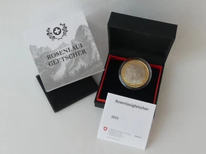 SCHWEIZ 2023 10 FRANKEN MÜNZE COIN PP PROOF - ROSENLAUI GLETSCHER - - Picture 1 of 8