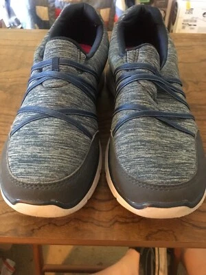 Zapatillas deportivas Champion para mujer talla 8 azules/grises sin cordones usadas Foto 1 de 4