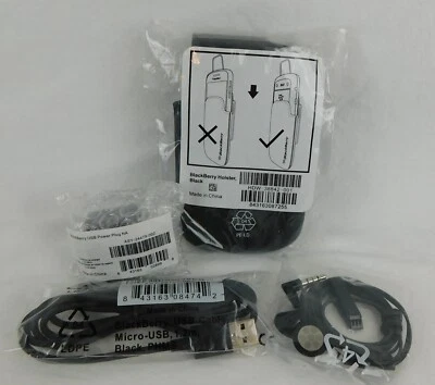Accesorios Originales BlackBerry BOLD Funda USB Enchufe Cable Auriculares Estéreo NUEVO Foto 1 de 4