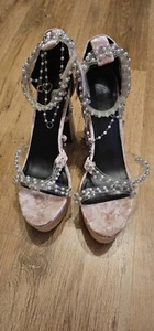 HOLY REVELATION PLATFORM HEELS - Pink Uk Us 11 Uk 9 - Picture 1 of 19