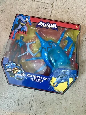 Mattel Batman The Brave & Bold Blue Beetle’s Bug con Blue Beetle Foto 1 de 4