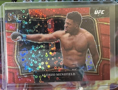 2023 Alonzo Menifield UFC SELECT Octagonside Red Disco /99 H2 Exclusive - Image 1 of 2