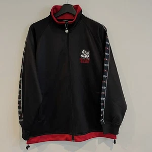 Vintage 90s Black Gang Magixson Cartoon Hip Hop Rap Track Jacket Size L - Picture 1 of 5
