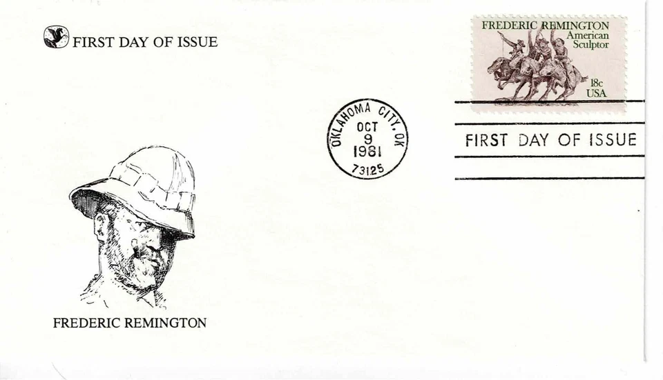 US Scott #1934, First Day Cover 10/9/81 Oklahoma City Single Remington - Image 1 of 1