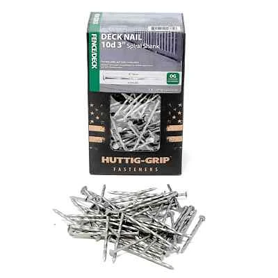 Unhas galvanizadas Huttig Grip 10d cerca de madeira deck 3 polegadas HGN10OGSTDK5 5 lb 390 - Imagem 1 de 4