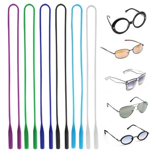 6pcs Elastic Silicone Glasses Straps Sunglass String Holder 20.5'' - Picture 1 of 5