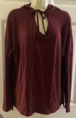 Zobha Women long sleeve Maroon Hooded sweatshirt Size M - Image 1 of 4