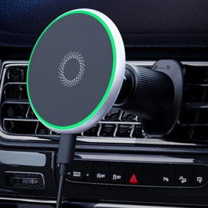 Magnetic Air Vent Phone Bracket Silver Cell Phone Holder for iPhone 12/13/14/15 - Zdjęcie 1 z 10