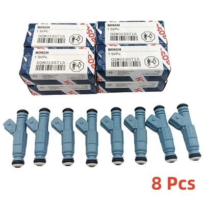 Inyectores de combustible 8 piezas 0280155715 para RAM 1500 2500 3500 5,2 L 5,9 L 1996-1999 Foto 1 de 4