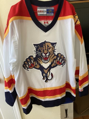 CCM FLORIDA PANTHERS 90s Vintage Home White NHL Jersey Cover