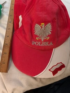 Polska Poland EagleeWhite And Red Hat Embroidered Hook And Loop - Picture 1 of 10