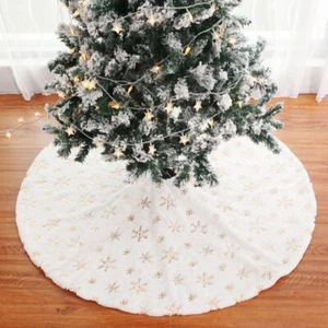 Gonna per Albero di Natale 122cm Bianco Peluche Grande Christmas Tree - Foto 1 di 4