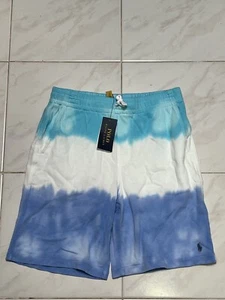 Polo Ralph Lauren Voyager Fleece Drawstring Shorts Tie Dye Kids L 14-16 New - Picture 1 of 3