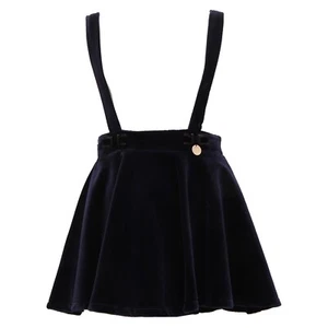 2858V falda niña azul LANVIN terciopelo falda terciopelo brackets niña niña - Imagen 1 de 4