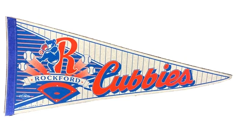 Rare Vintage Rockford Cubbies MLB Minor Leagues Pennant 1994 Wincraft Cover