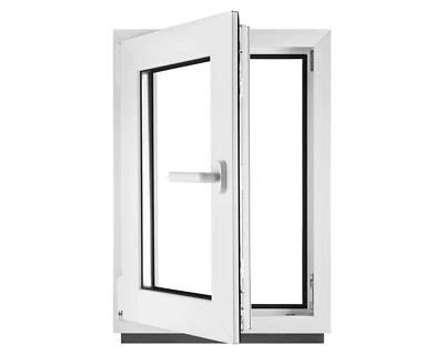 Kellerfenster Fenster nach maß PVC 2 & 3 fach Verglast Dreh-Kipp Weiß - BauPlaza - Bild 1 von 4