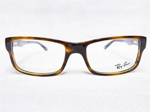 NEW Ray Ban RB5245 5607 Mens Striped Havana Rectangle Eyeglasses Frames 52/17 - Picture 1 of 6