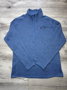 Patagonia Better Sweater Damen Gr.XL blau 1/4 Zip Pullover Ärmel-Tasche Strick - Bild 1 von 9