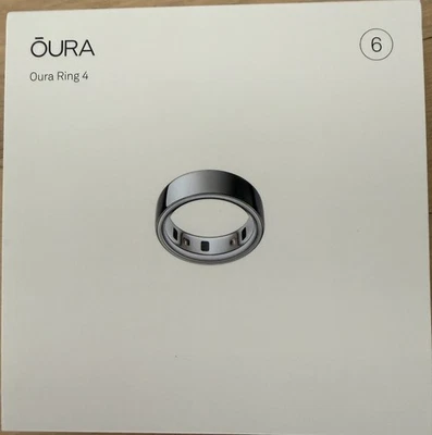 Oura Ring 4 Silver Size 6 New Factory Sealed Box - Image 1 of 4
