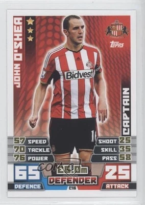 2014-15 Topps Match Attax English Premier League Extra Captains John O'Shea #C16 - Image 1 of 2