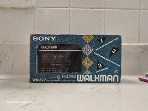 SONY WALKMAN WM-F77 FM/AM STEREO PORTABLE CASSETTE PLAYER UNTESTED ORIG BOX ๐ฅ๐ฅ - Picture 1 of 9