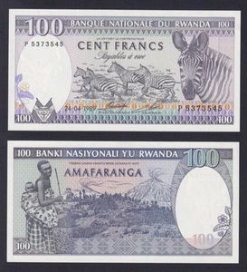 Banconota Ruanda 100 francs 1989 P.-19a FDS-/UNC- - Imagen 1 de 1