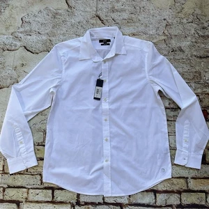 128 $ Diesel S-Bill weißes Hemd Slim Fit Stretch Langarm Größe XL - Bild 1 von 9