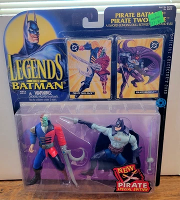 1995 Kenner Legends of Batman "PIRATE BATMAN / PIRATE TWO-FACE" Edição Especial. MOC - Imagem 1 de 3
