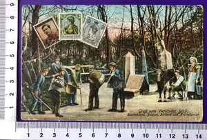 WW1 Patriotik Gruß vo Vierländer-Blick Deutschland Belgien Holland Neutralgebiet - Picture 1 of 2