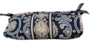 Vera Bradley Cosmetic Bag Black With Brown And White - Picture 1 of 9